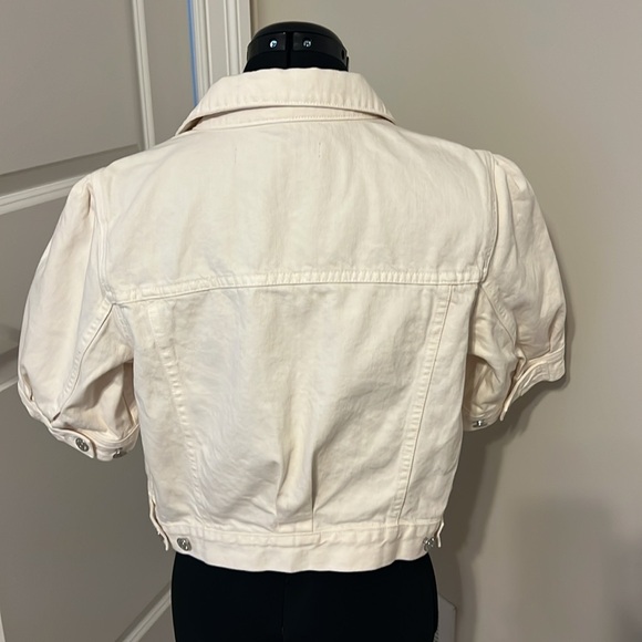 VERONICA BEARD VB Raina Denim Jacket Cream Cropped - Picture 9 of 15
